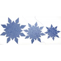 Декор-підвіска новорічна паперова Snowflake синій 25см R96067 Декор-підвіска новорічна паперова Snowflake синій 25см R96067
