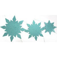 Декор-підвіска новорічна паперова Snowflake блакитний 25см R96067 Декор-підвіска новорічна паперова Snowflake блакитний 25см R96067