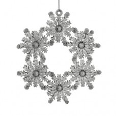Фігурка-підвіска новорічна Snowflake біла R96209