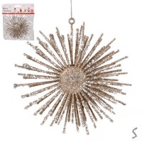 Фігурка-підвіска новорічна Snowflake бронза 13см R33896 Фігурка-підвіска новорічна Snowflake бронза 13см R33896