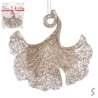 Фігурка-підвіска новорічна Leaf бронза 10,5см R33897 Фігурка-підвіска новорічна Leaf бронза 10,5см R33897