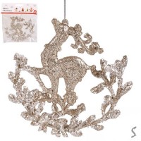 Фігурка-підвіска новорічна Deer бронза 12см R33898 Фігурка-підвіска новорічна Deer бронза 12см R33898