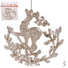 Фігурка-підвіска новорічна Deer бронза 12см R33898