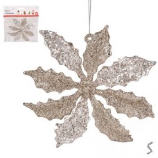 Фігурка-підвіска новорічна Flower бронза 14см R33909