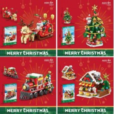 Конструктор Merry Christmas 4види,в кор-ці,28х21,5х4,5см 8783-4/6/5/1(60) КІ