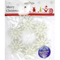 Фігурка-підвіска новорічна Snowflake біла R96209 Фігурка-підвіска новорічна Snowflake біла R96209