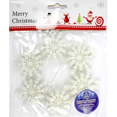 Фігурка-підвіска новорічна Snowflake біла R96209