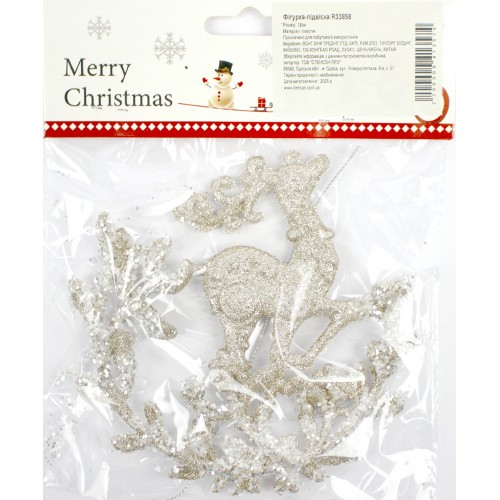 Фігурка-підвіска новорічна Deer бронза 12см R33898 Фігурка-підвіска новорічна Deer бронза 12см R33898