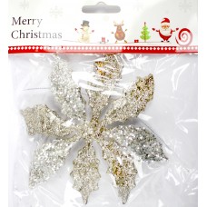 Фігурка-підвіска новорічна Flower бронза 14см R33909