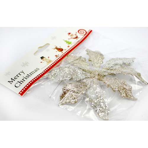 Фігурка-підвіска новорічна Flower бронза 14см R33909 Фігурка-підвіска новорічна Flower бронза 14см R33909