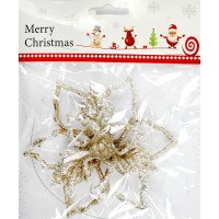 Фігурка-підвіска новорічна Flower бронза 12см R33910 Фігурка-підвіска новорічна Flower бронза 12см R33910