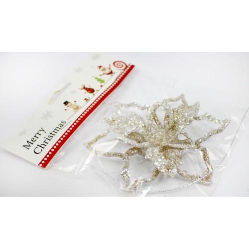 Фігурка-підвіска новорічна Flower бронза 12см R33910 Фігурка-підвіска новорічна Flower бронза 12см R33910