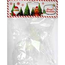 Підвіска фігурна ялинкова біла 13см R96272