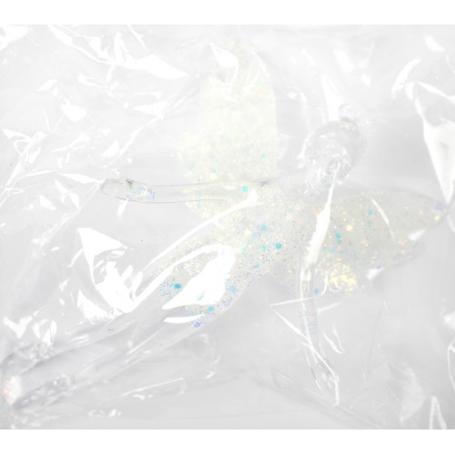 Підвіска фігурна ялинкова біла 13см R96272 Підвіска фігурна ялинкова біла 13см R96272