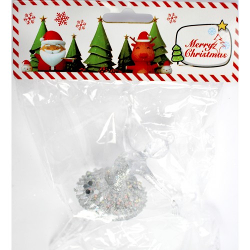 Підвіска фігурна ялинкова срібло 13см R96280 Підвіска фігурна ялинкова срібло 13см R96280