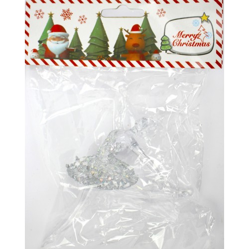 Підвіска фігурна ялинкова срібло 13см R96280 Підвіска фігурна ялинкова срібло 13см R96280