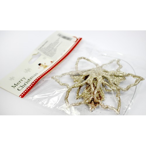 Підвіска фігурна ялинкова біла 13см R96280 Підвіска фігурна ялинкова біла 13см R96280