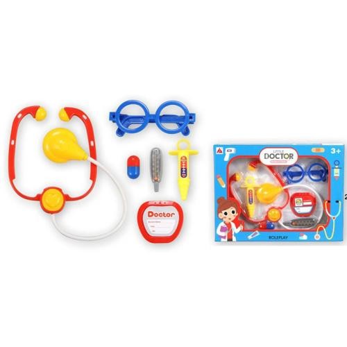 Набір лікаря: стетоскоп,окуляри,мед.інструменти,в кор-ці,31х23,5х3,5см HJ313(72)