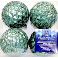 Набір куль 8см 4шт бірюза R90714