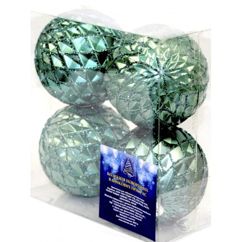 Набір куль 8см 4шт бірюза R90714 Набір куль 8см 4шт бірюза R90714