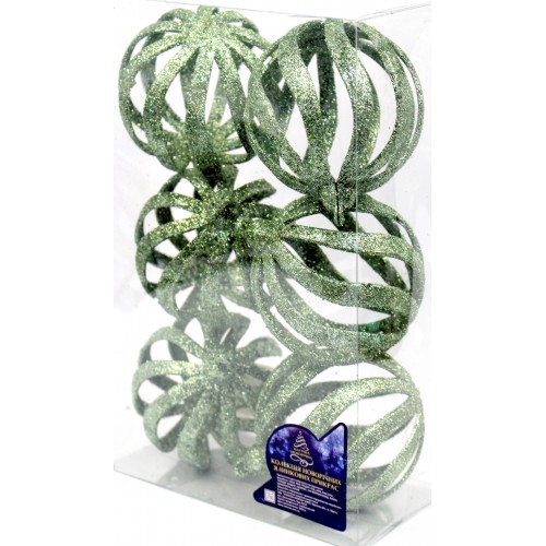 Набір куль 8см 6шт зелений 9719(36) Набір куль 8см 6шт зелений 9719(36)