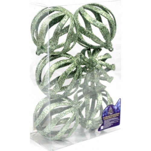 Набір куль 8см 6шт зелений 9719(36) Набір куль 8см 6шт зелений 9719(36)