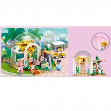 Конструктор Sluban рожева серія,ботанічний сад,зел.буд.17,1см,299дет,в кор-ціM38-B1375