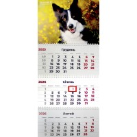 Календар А3 кварт. настін. Axent Dogs 3 2026,3 пружини 8803-26-18-А(10)