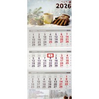 Календар кварт. настін. Зимова атмосфера 2026 ,3 пружини