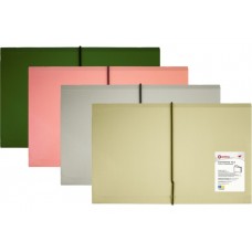 Папка-конверт Optima O35547 A5 на кнопці,з розширенням,Смуга асорті(30)