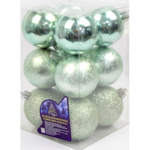 Набір куль 5см 12шт зелений 9720(72) Набір куль 5см 12шт зелений 9720(72)