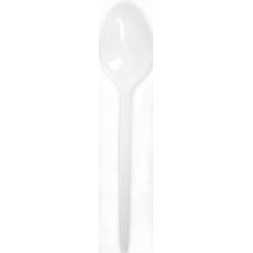 Ложка столова пласт. біла №1080223/Buroclean/(100)(3600)