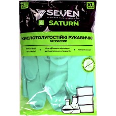 Рукавиці нітрилові "Saturn" XL зелені №70023