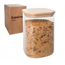 Банка для сип. продуктів скло 1,2л квадрат №7029-10/S&T/(24)