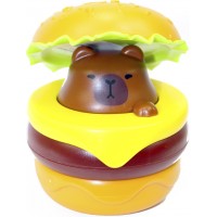 Іграшка заводна "Капібара в бургері" 6,5см, їздить,в дисплеї,35х10х26,5см №D007-1A(12)