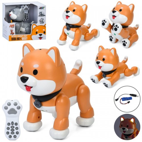 Собака Д/К 20см,сенсорний,муз.,звук,світ.,танцює,команди,на акум.,в кор-ціK47(12)