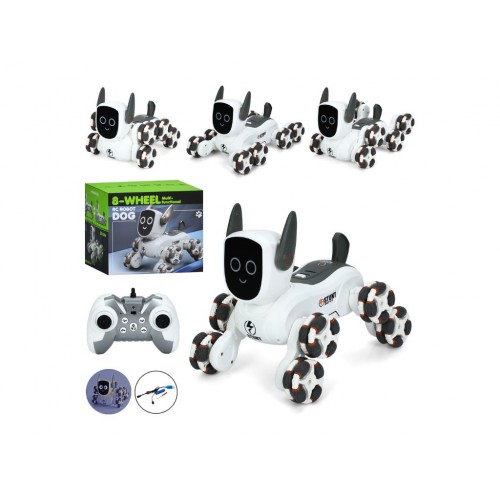 Собака RK 19.5см,2,4G,собака,акум,музика,світло,колеса-ролики,USBзарядне D891(12)