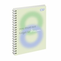 Блокнот пруж. бок А5 80арк. кліт. крафт Aura №152281/Yes/