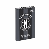 Блокнот пруж. верх. А6 80арк. кліт. карт. Wednesday №152297/Yes/