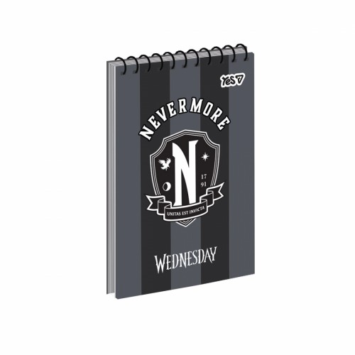 Блокнот пруж. верх. А6 80арк. кліт. карт. Wednesday №152297/Yes/