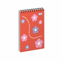 Блокнот пруж. верх. А6 80арк. кліт. карт. Smiley and Flowers №152295/Yes/