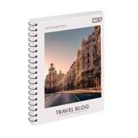 Блокнот пруж. бок А5 80арк. кліт. крафт Travel №152288/Yes/