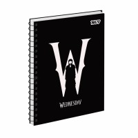 Блокнот пруж. бок А5 80арк. кліт. крафт Wednesday №152296/Yes/