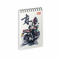 Блокнот пруж. верх. А6 80арк. кліт. карт. Moto №152300/Yes/