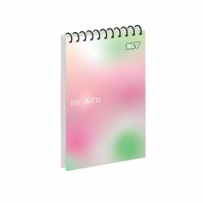 Блокнот пруж. верх. А6 80арк. кліт. карт. Aura №152282/Yes/