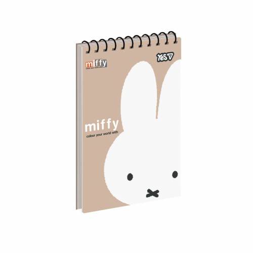 Блокнот пруж. верх. А6 80арк. кліт. карт. Miffy №152273/Yes/