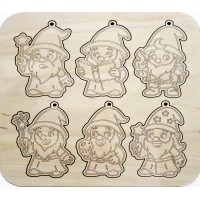 Набір "Гноми веселі" 6шт, 20*20см фанера