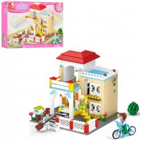 Конструктор Sluban Заміський.будинок,фігурки,велосипед,380дет,в кор-ці M38-B0533(16)