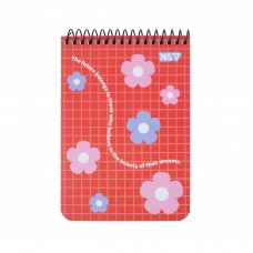 Блокнот пруж. верх. А6 80арк. кліт. карт. Smiley and Flowers №152295/Yes/