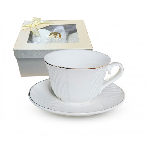Чашка керам. 240мл "Лія" з блюдцем 14,5см №23193-00/S&T/(8)